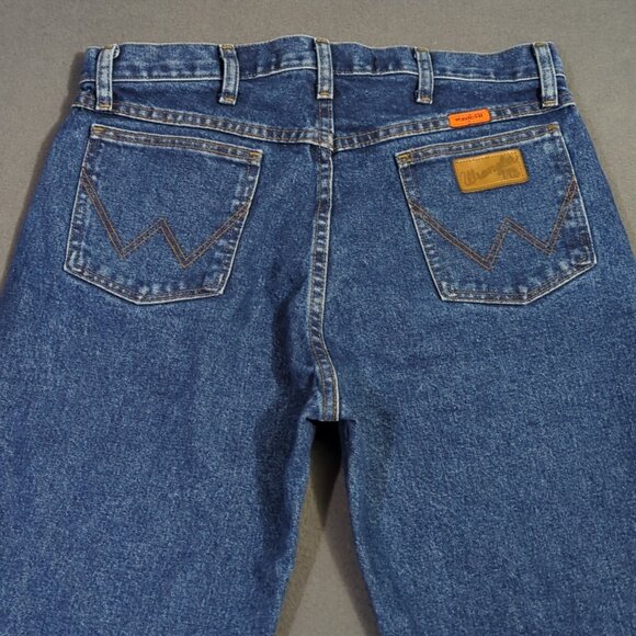Wrangler FR Jeans Men's 33x32 Blue 10FR13MMS Original Fit Cowboy Western Denim - Picture 3 of 10